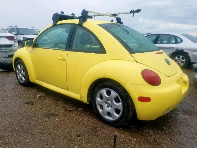 3VWCB21C52M405358 - 2002 VOLKSWAGEN NEW BEETLE YELLOW photo 3