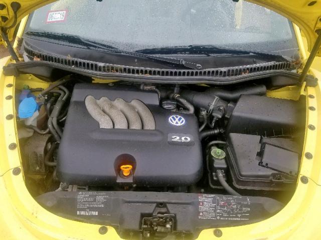 3VWCB21C52M405358 - 2002 VOLKSWAGEN NEW BEETLE YELLOW photo 7