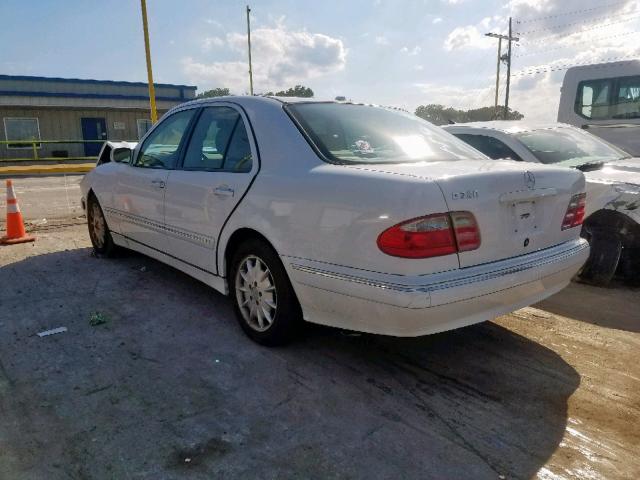 WDBJF65J01B337716 - 2001 MERCEDES-BENZ E 320 WHITE photo 3