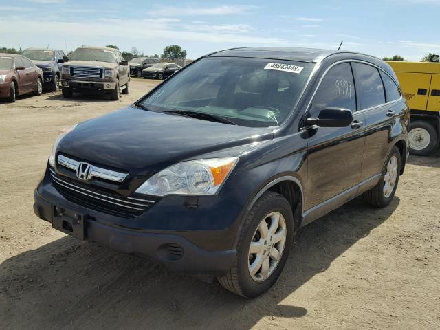 JHLRE48797C056497 - 2007 HONDA CR-V EXL BLACK photo 2