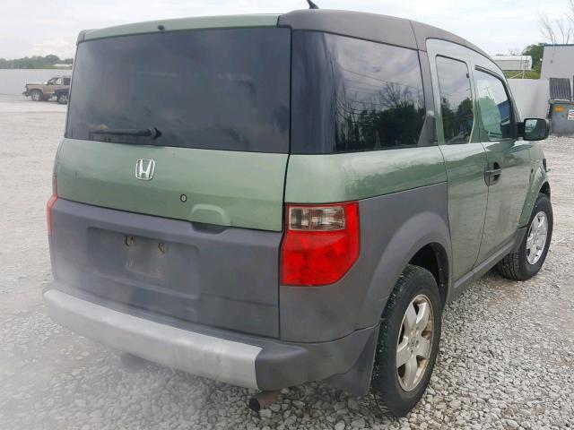 5J6YH28523L041833 - 2003 HONDA ELEMENT EX GREEN photo 4