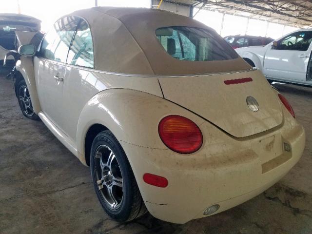 3VWBM31Y35M368046 - 2005 VOLKSWAGEN NEW BEETLE BEIGE photo 3