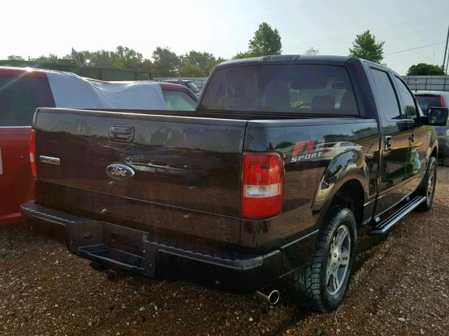 1FTPW12568KC03289 - 2008 FORD F150 SUPER BLACK photo 4