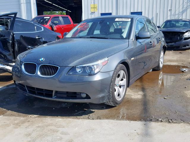 WBANE53527CK92445 - 2007 BMW 525 I SILVER photo 2