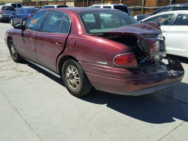 1G4HR54K22U189520 - 2002 BUICK LESABRE LI BURGUNDY photo 3