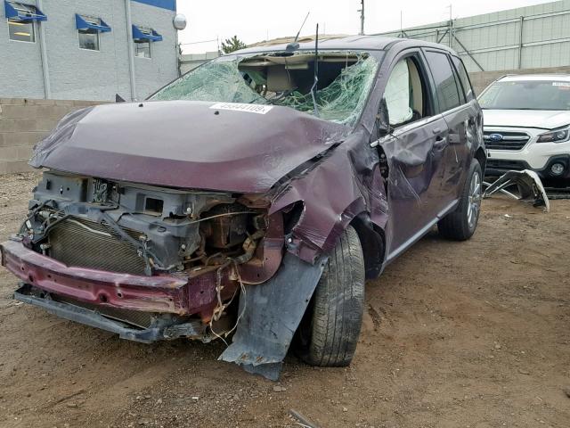 2FMDK3KC0BBB11892 - 2011 FORD EDGE LIMIT PURPLE photo 2