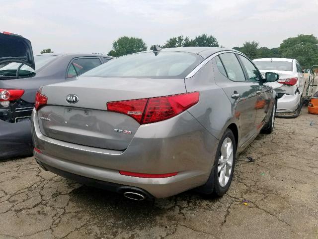 5XXGN4A7XDG248456 - 2013 KIA OPTIMA EX GRAY photo 4