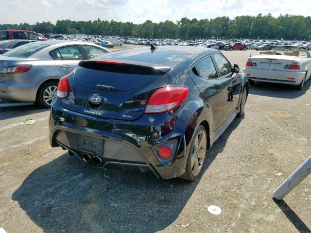 KMHTC6AE5DU100252 - 2013 HYUNDAI VELOSTER T BLACK photo 4