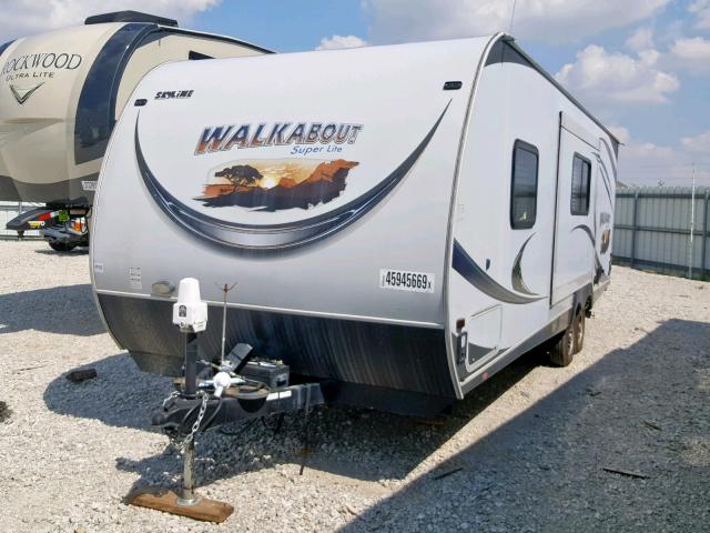 1SE200L20EC000410 - 2014 WALK TRAILER GRAY photo 2