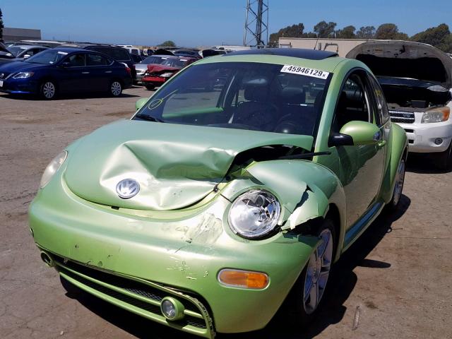 3VWCD31C44M412773 - 2004 VOLKSWAGEN NEW BEETLE მწვანე ფოტო 2