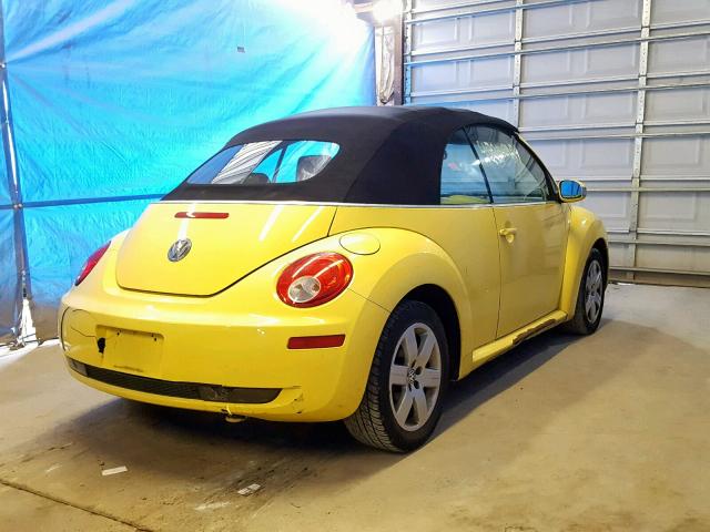 3VWPF31Y97M422842 - 2007 VOLKSWAGEN NEW BEETLE Gelb Foto 4