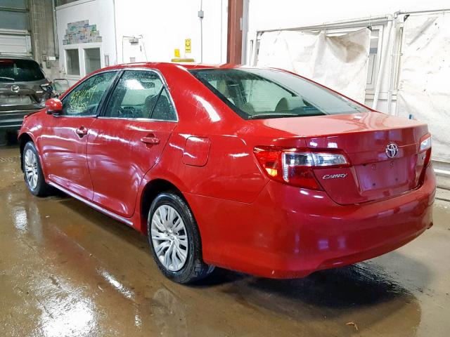 4T4BF1FK4ER439581 - 2014 TOYOTA CAMRY L 红色 照片 3