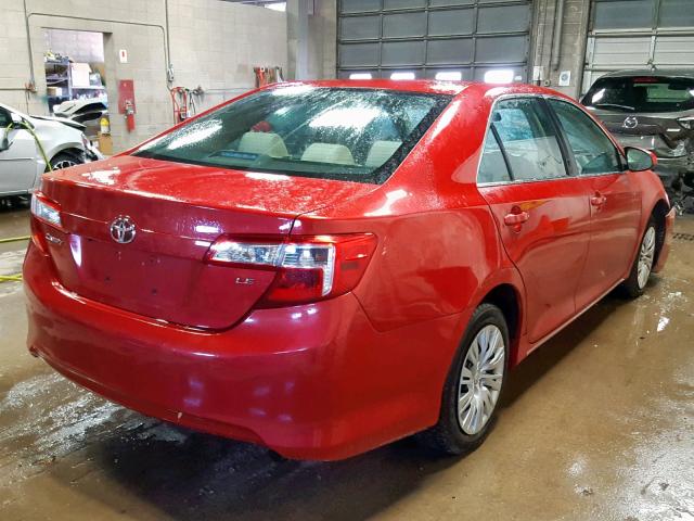 4T4BF1FK4ER439581 - 2014 TOYOTA CAMRY L 红色 照片 4