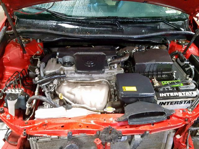 4T4BF1FK4ER439581 - 2014 TOYOTA CAMRY L 红色 照片 7