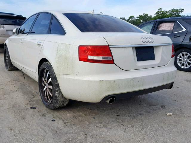 WAUAH74F46N136483 - 2006 AUDI A6 3.2 WHITE photo 3