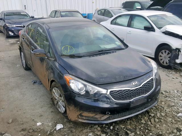 KNAFX4A85E5070828 - 2014 KIA FORTE EX BLACK photo 1