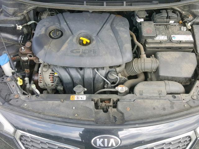 KNAFX4A85E5070828 - 2014 KIA FORTE EX BLACK photo 7