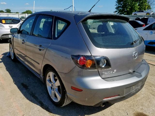 JM1BK343751243038 - 2005 MAZDA 3 HATCHBAC GRAY photo 3