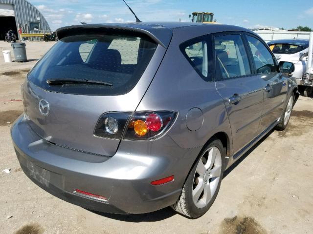 JM1BK343751243038 - 2005 MAZDA 3 HATCHBAC GRAY photo 4