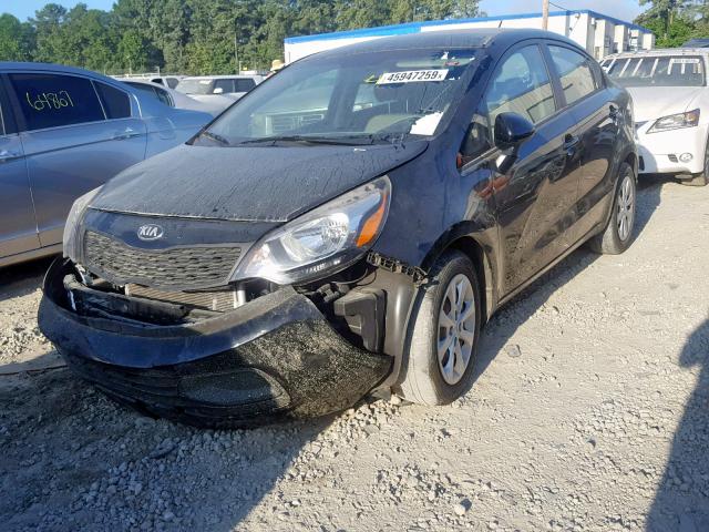 KNADM4A33F6442313 - 2015 KIA RIO LX BLACK photo 2