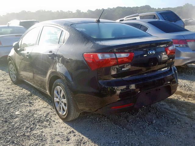 KNADM4A33F6442313 - 2015 KIA RIO LX BLACK photo 3