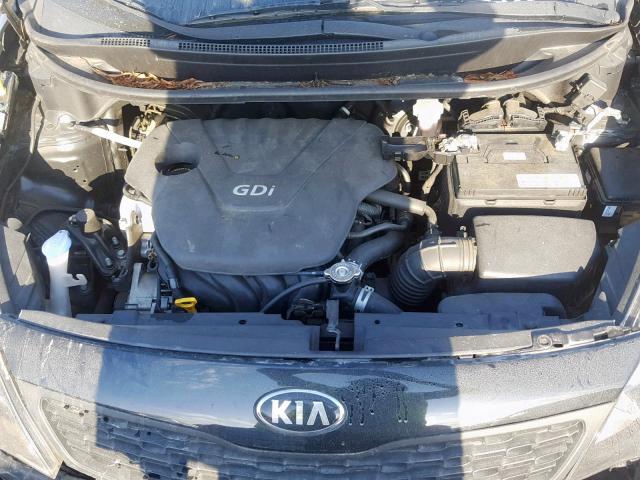 KNADM4A33F6442313 - 2015 KIA RIO LX BLACK photo 7