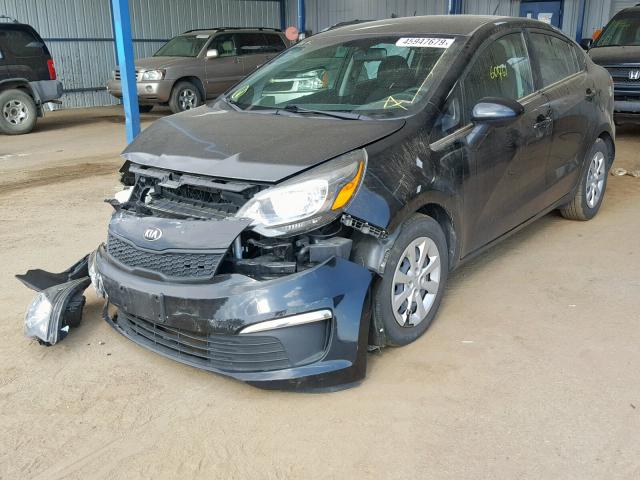 KNADM4A31H6027851 - 2017 KIA RIO LX BLACK photo 2