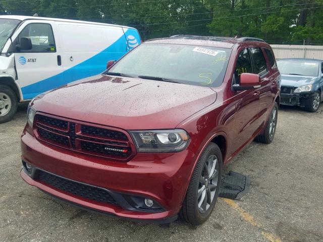 1C4RDHDGXJC100821 - 2018 DODGE DURANGO GT MAROON photo 2