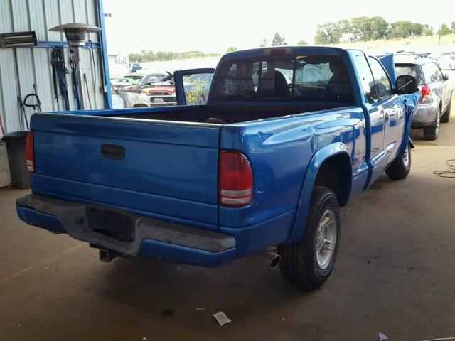 1B7GG22Y1XS285735 - 1999 DODGE DAKOTA BLUE photo 4