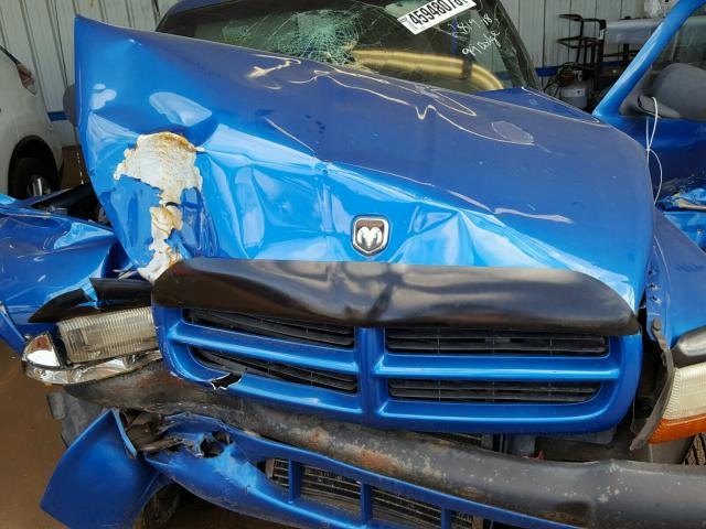 1B7GG22Y1XS285735 - 1999 DODGE DAKOTA BLUE photo 7