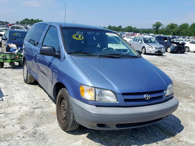 4T3ZF19C8YU200494 - 2000 TOYOTA SIENNA CE BLUE photo 1