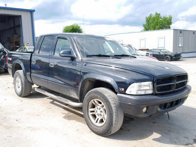 1D7HG38N83S292351 - 2003 DODGE DAKOTA QUA BLACK photo 1