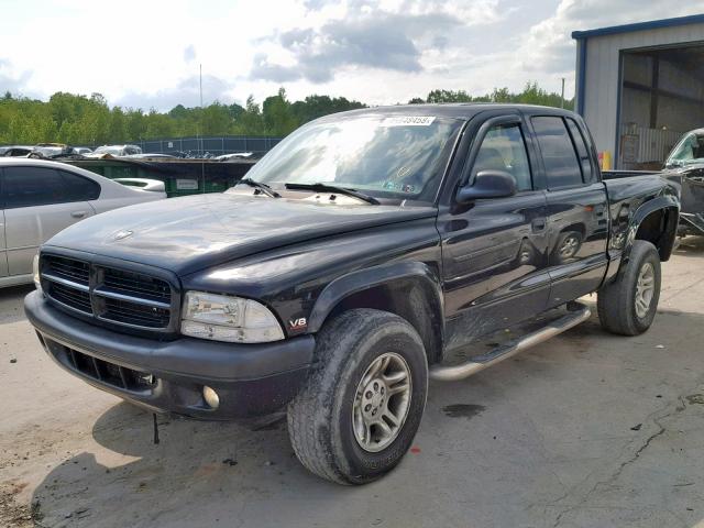 1D7HG38N83S292351 - 2003 DODGE DAKOTA QUA BLACK photo 2