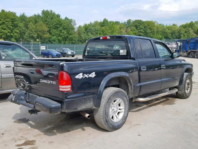 1D7HG38N83S292351 - 2003 DODGE DAKOTA QUA BLACK photo 4