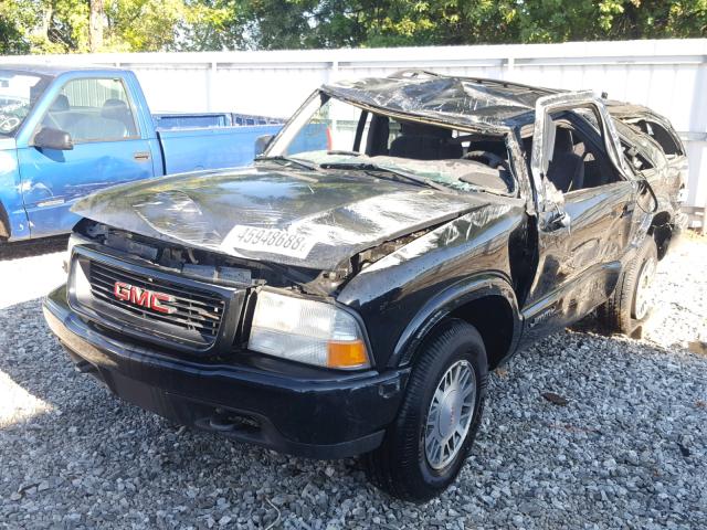 1GKCT18W41K193816 - 2001 GMC JIMMY BLACK photo 2