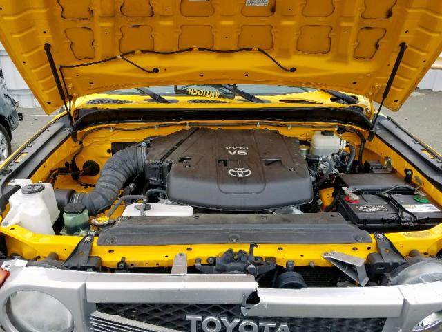 JTEBU11F870057414 - 2007 TOYOTA FJ CRUISER YELLOW photo 7