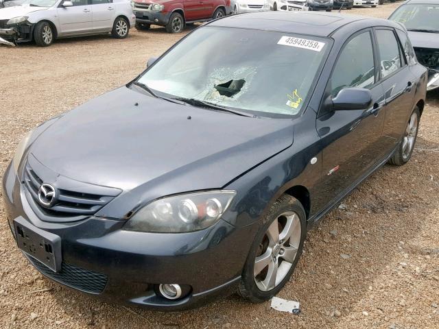 JM1BK343651265905 - 2005 MAZDA 3 HATCHBAC BLACK photo 2