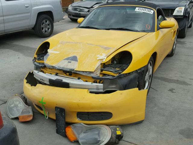 WP0CA29852U623589 - 2002 PORSCHE BOXSTER YELLOW photo 9