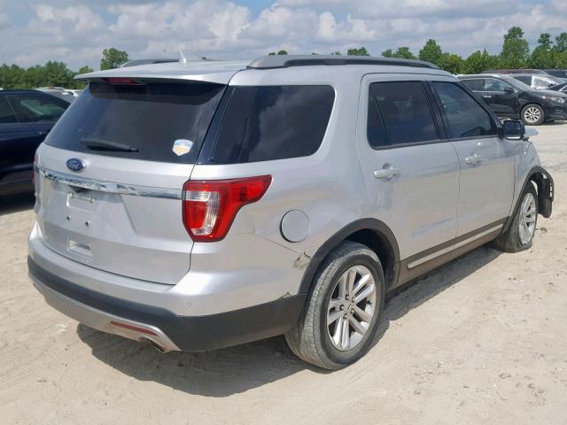 1FM5K7D81HGA27022 - 2017 FORD EXPLORER X SILVER photo 4