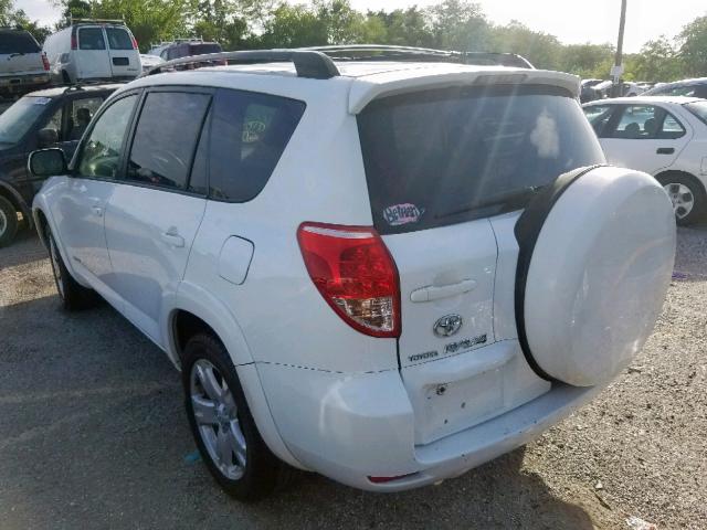 JTMBD32V876052944 - 2007 TOYOTA RAV4 SPORT WHITE photo 3