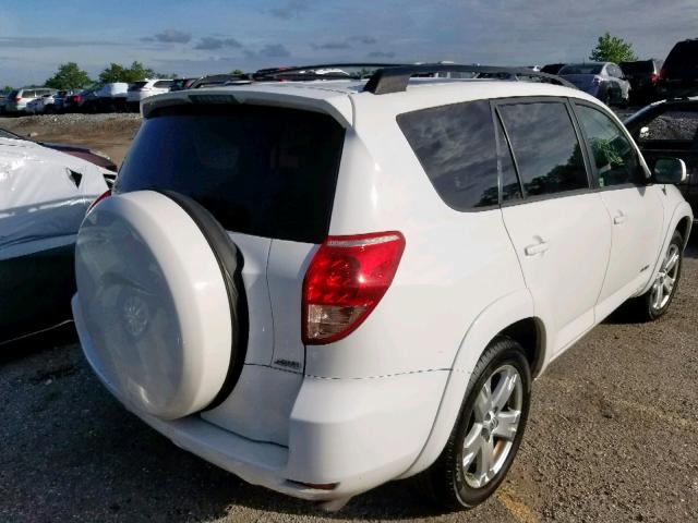 JTMBD32V876052944 - 2007 TOYOTA RAV4 SPORT WHITE photo 4