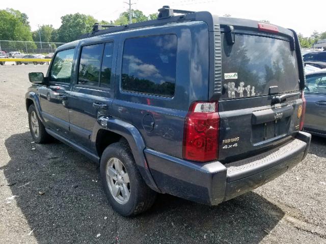 1J8HG48P97C573312 - 2007 JEEP COMMANDER 蓝色 照片 3