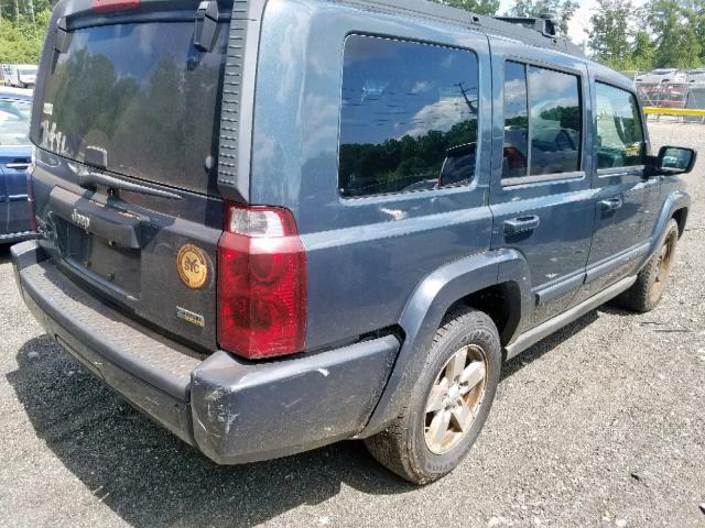 1J8HG48P97C573312 - 2007 JEEP COMMANDER 蓝色 照片 4