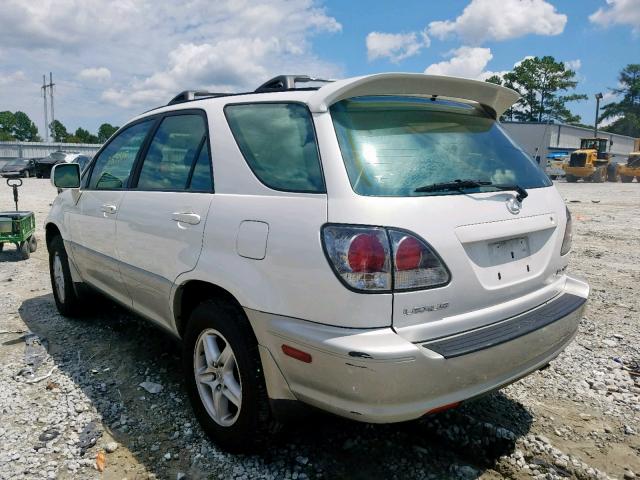 JTJHF10U010200689 - 2001 LEXUS RX 300 WHITE photo 3