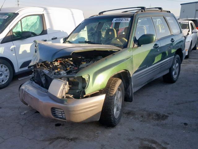 JF1SF65542H717333 - 2002 SUBARU FORESTER S Yaşıl foto 2