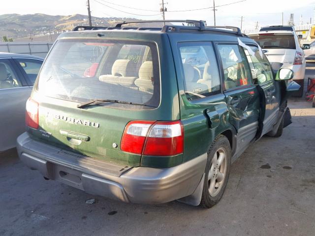 JF1SF65542H717333 - 2002 SUBARU FORESTER S Yaşıl foto 4