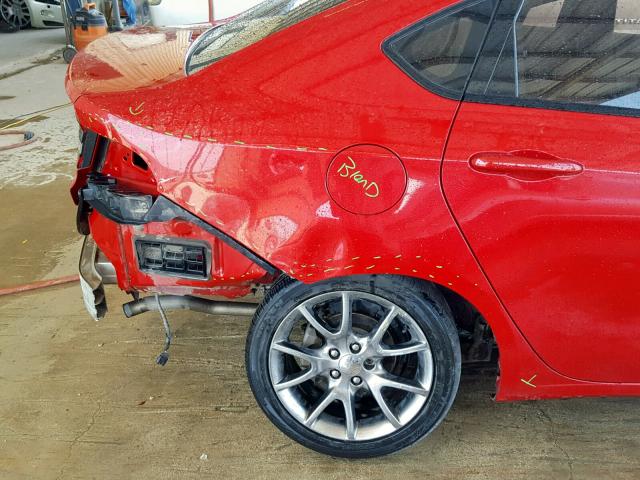 1C3CDFBBXED767474 - 2014 DODGE DART SXT RED photo 9