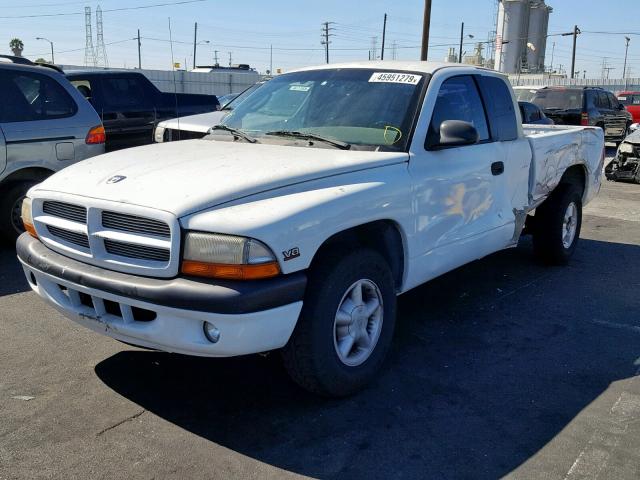 1B7GL22N7YS738341 - 2000 DODGE DAKOTA WHITE photo 2