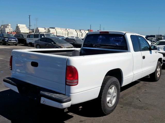 1B7GL22N7YS738341 - 2000 DODGE DAKOTA WHITE photo 4