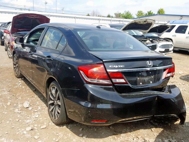 2HGFB2F97EH515605 - 2014 HONDA CIVIC EXL 黑色 照片 3